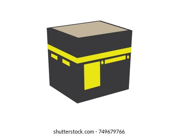 Religious Islamic vector design Kaaba in Mecca icon for Hajj and Ramadan or Eid. Vector illustration.