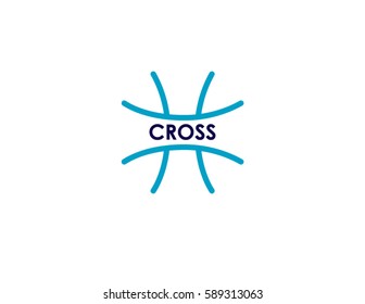 Religious lined cross