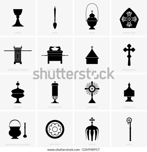 Religious and Mass Items,\
vector symbols