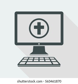 Religious online services - Vector flat icon