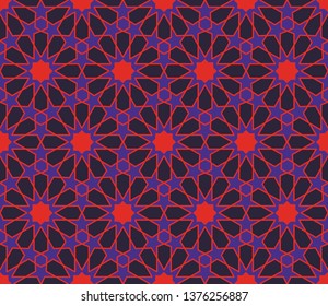 Religious Ornamental star seamless pattern. Vector illustration.