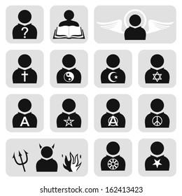 Religious people avatar set