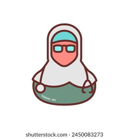  Icono de Médico Religioso en Vector. Logotipo
