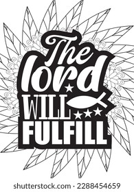 Religious Quotes Coloring pages. Coloring page for adults and kids. Vector Illustration.