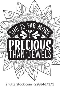 Religious Quotes Coloring pages. Coloring page for adults and kids. Vector Illustration.