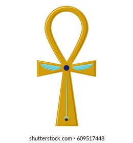 Religious sign of the ancient Egyptian cross - Ankh. A symbol of life. Symbols of Egypt