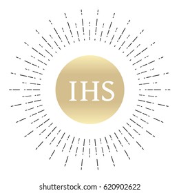 Religious sign. Christianity. IHS JHS Monogram of the name of Jesus

