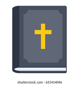 Religious studies concept with bible, vector illustration in flat style