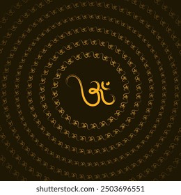 Religious symbol om sign pattern for hinduism and buddhism