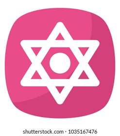 A religious symbol star shield of david
