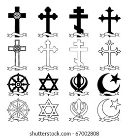 Religious symbols.