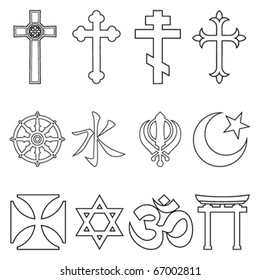 Religious symbols.