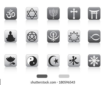 religious symbols button