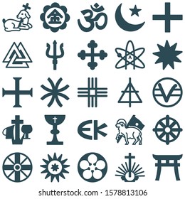 
Religious Vector Icons set every single icon can be easily modified or edited 
