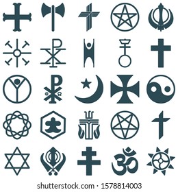 
Religious Vector Icons set every single icon can be easily modified or edited 
