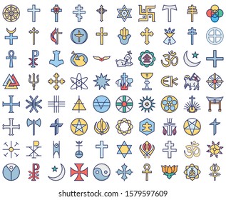 
Religious Vector Icons set every single icon can be easily modified or edited 
