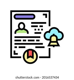 religious visa color icon vector. religious visa sign. isolated symbol illustration
