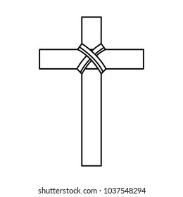 Religious Wooden Cross Christianity Symbol Vector Stock Vector (Royalty ...