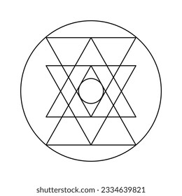 religious yantra. Scared Geometry Vector Design Elements. thin line geometric. isolated on white background. the world of geometry with our intricate illustrations.