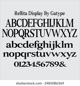 Rellita Display is a serif font with a luxurious, elegant, modern, unique and classy look. This font was specially created for luxury themed projects.