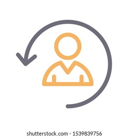  reload account vector color line icon