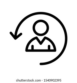 reload account vector thin line icon 