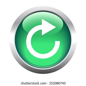 Reload arrow button for web. Vector. 