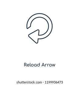 Reload Arrow concept line icon. Linear Reload Arrow concept outline symbol design. This simple element illustration can be used for web and mobile UI/UX.