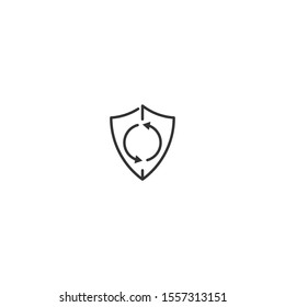 reload arrow guarantee line icon