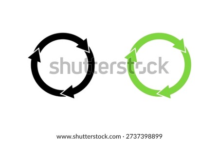 Reload arrow icon. Circular refresh symbol. Rotation arrows sign