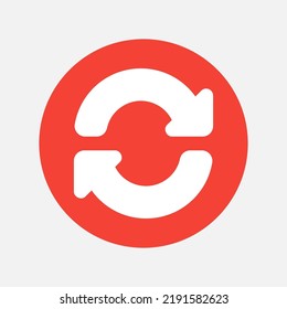 Pfeil-Symbol im flachen Stil neu laden, für Website-Mobile-App-Präsentation verwenden