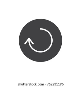 Reload arrow icon vector, filled flat sign, solid pictogram isolated on white. Symbol, logo illustration.