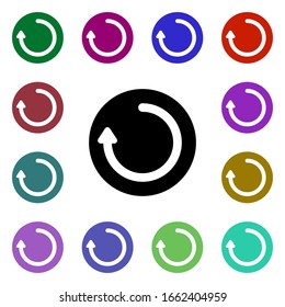Reload arrow multi color style icon. Simple glyph, flat vector of web icons for ui and ux, website or mobile application