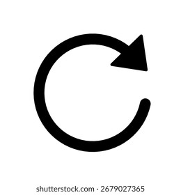 Reload arrow simple icon. Reload circle arrow. Rotation arrow icon. Vector illustration