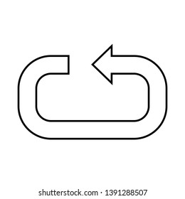 Reload arrow vector icon. Repeat icon. Do something again. Restar icon
