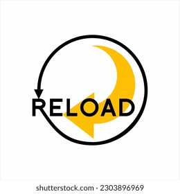 Reload arrow vector illustration template.