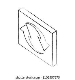 reload arrows button web isometric