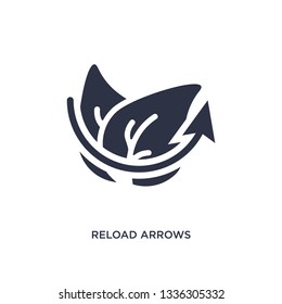 reload arrows isolated icon. Simple element illustration from ecology concept. reload arrows editable logo symbol design on white background. Can be use for web and mobile.