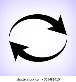 Reload -  black vector icon