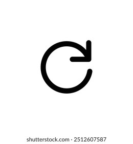 Reload black and white flat vector icon design. Refresh symbol design and clip art