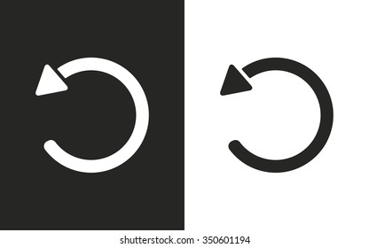 Reload  -  black and white icons. Vector illustration