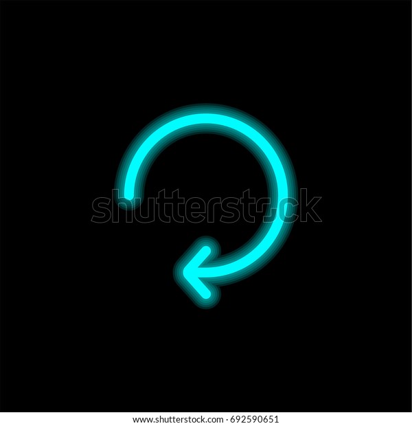 Reload Blue Glowing Neon Ui Ux Stock Vector Royalty Free