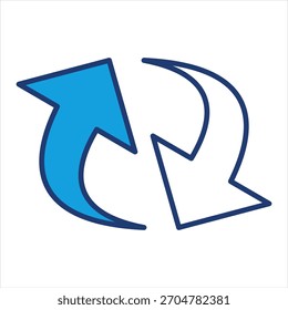 Reload blue Icon Vector Illustration