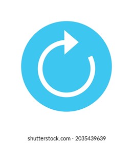 Reload blue web icon in circle