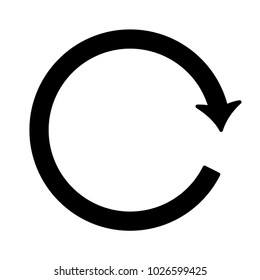 reload button icon, audio, music, flat, minimalistic web vector template