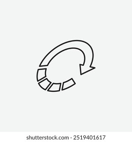 Reload button icon isolated on white background
