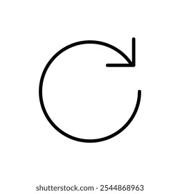 Ícone do botão Recarregar Vetor de contorno para interface do usuário da Web