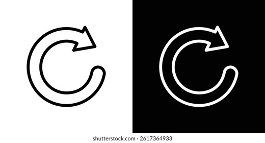 Reload button icon. vector illustration, pictogram isolated. editable