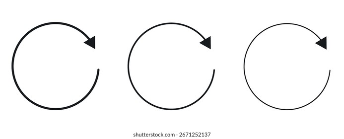 Ícone do botão Recarregar ilustração vetorial eps. Ilustrações de contorno de vetor