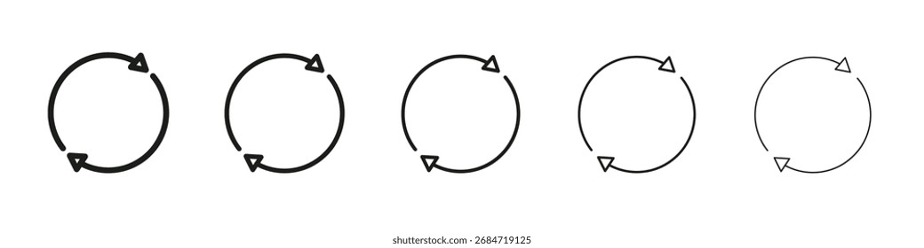 ícone do botão Recarregar vetor estrutura de tópicos conjunto sinal de ilustração